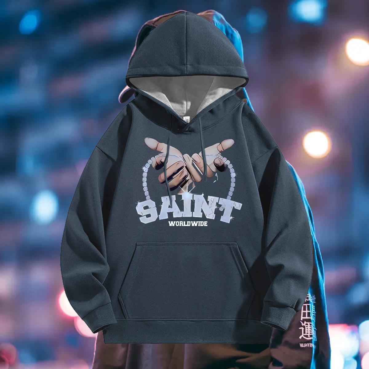 Fashion New Hoodie for Men Hooded Collar Designer Couples Hoodie Street wear Hip Hop Top Pullover Hoodie DIY Anime Warm Fleece
