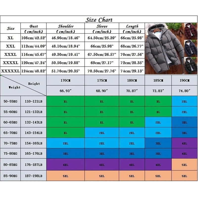 Fashion Parkas Mens Winter Coat Mens Casual Jacket Warm Hooded Thick Puff Coat Business Hombre 241017