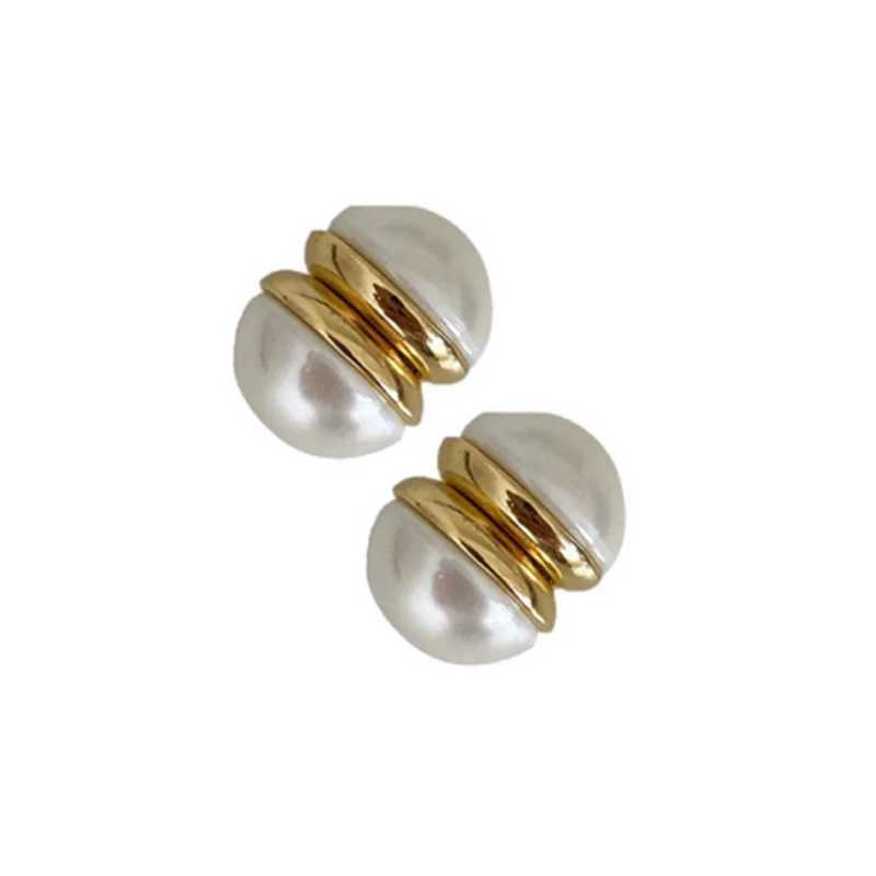 Magnetic Non Perforated Earrings with Clip Earrings for Women Retro Fashion Earrings Jewelry Accessories Pearl Earrings Korean Jewelry W241017