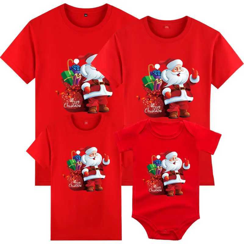 Christmas Family Watching Mom Dad Mom Daughter Son Christmas New Year Cotton Sweater Set Family Matching Clothes W241015