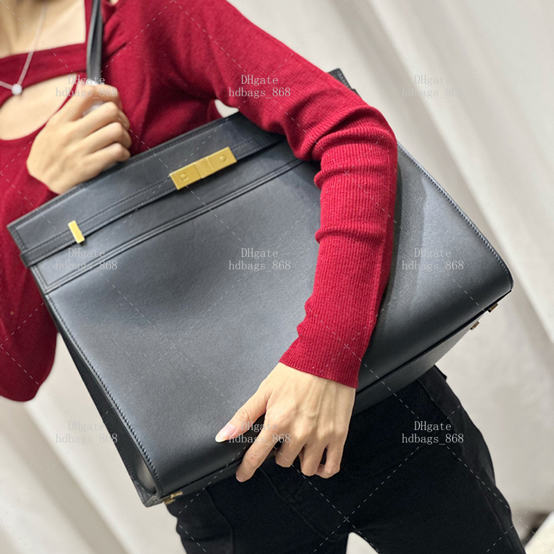 Shoulder bags Tote 40cm Calfskin Leather Top Mirror Highest quality Designer bags Fashion Underarm bag Handbag Woman Bag With box Y449