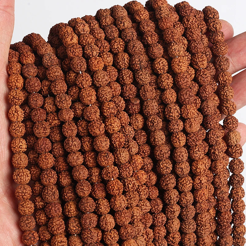 Natural 108Pcs Diamond Bodhi Rudraksha Beads Meditation Mara Beads Jewelry Making Prayer Chakras Bodhi Tibetan Buddhist Accessories 241017