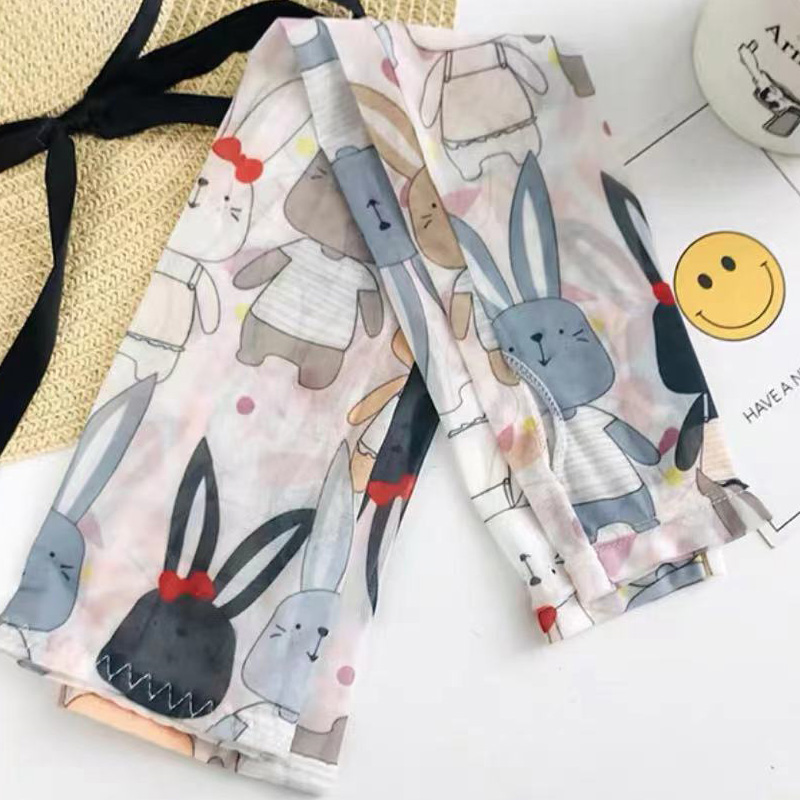 Printed ice silk ice sleeve female sunscreen hand sleeve arm sleeve sleeve set loose versatile wholesale