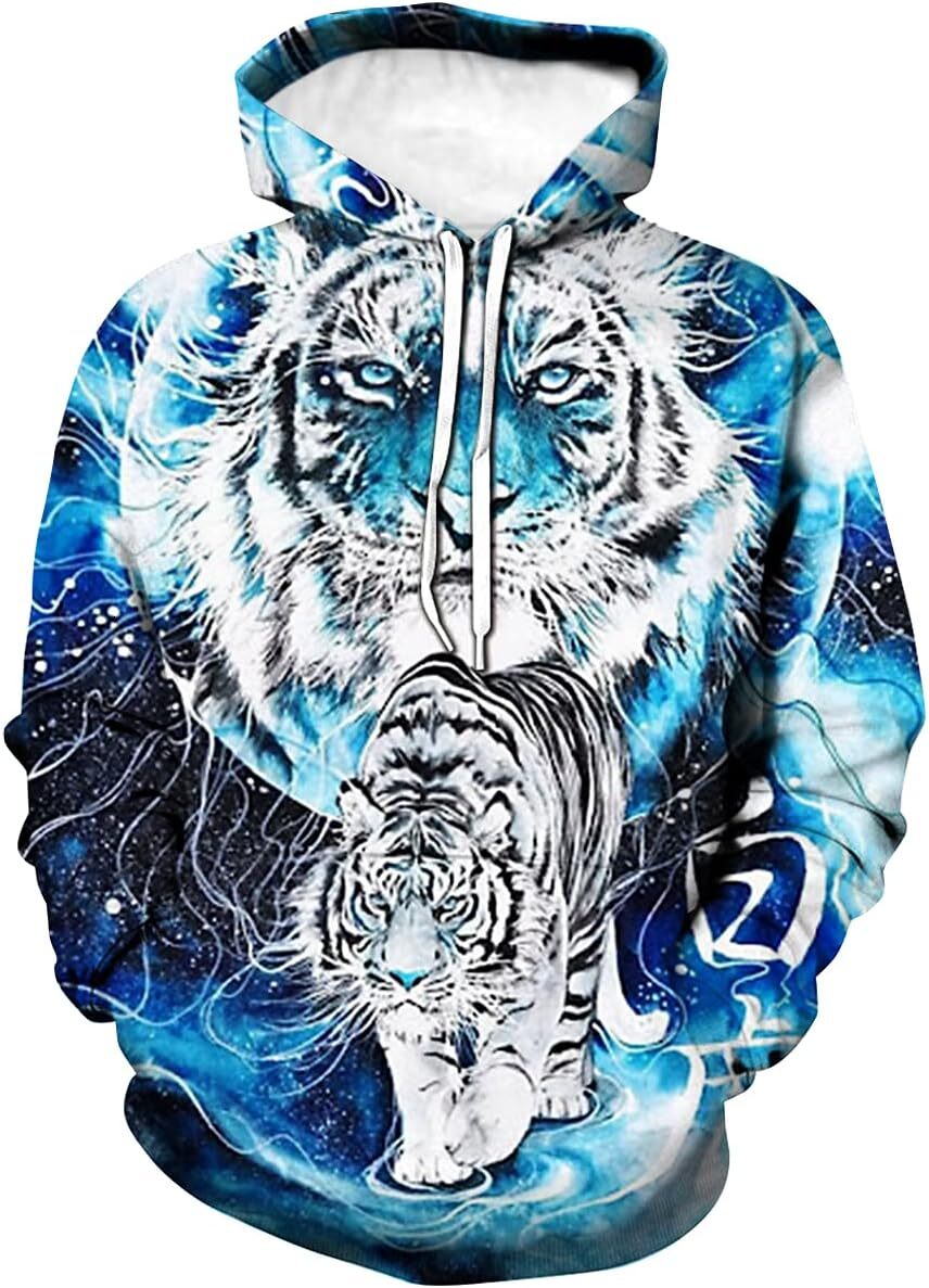 Hoodie for Mens Womens Unisex Mens 3D Printed Novelty Pattern Hoodies Tiger Hoodie Pullover Sweatshirt Graphic Hoodies sweatshirt Fashion Trends