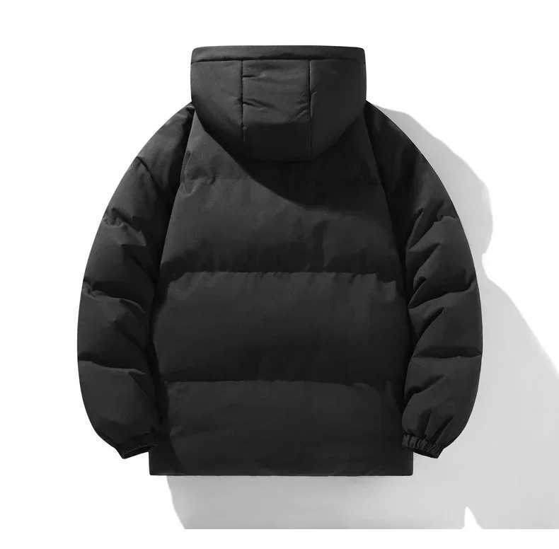 Mens hot jacket autumn and winter new item solid color detachable hat design outdoor sports waterproof jacket couple cotton clothes X241017