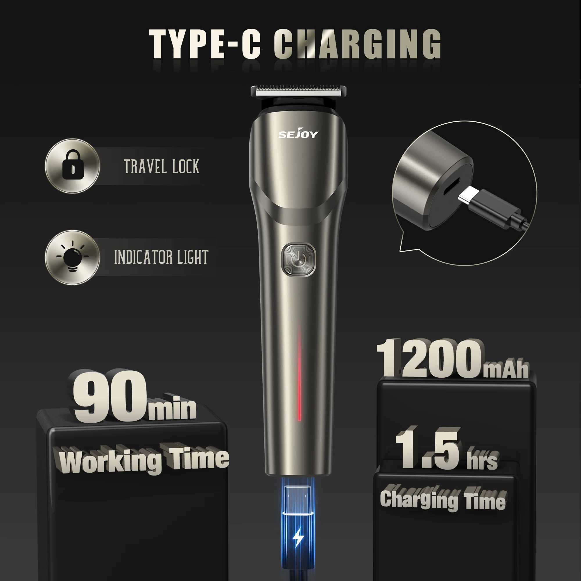 Joy professional mens electric hair clipper beard trimmer hair clipper cordless mens electric hair clipper shaving machine trimmer W241017