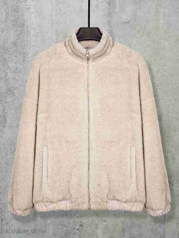Men's Jackets Coats Men's coat, autumn and winter double-sided velvet warm jacket, loose stand up collar sweatshirt