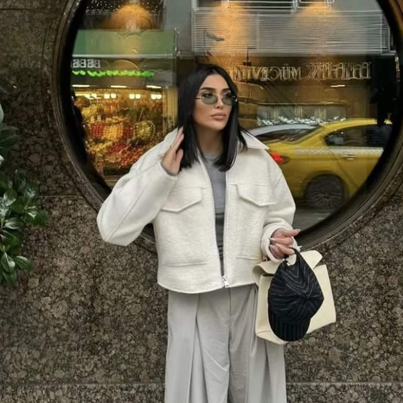 Women's Jackets Bombers Gray Outwear Armygreen Chaquetas Femme Solid Khaki Long Sleeve Tops Ins 2024 Woman Jacket Coat Top