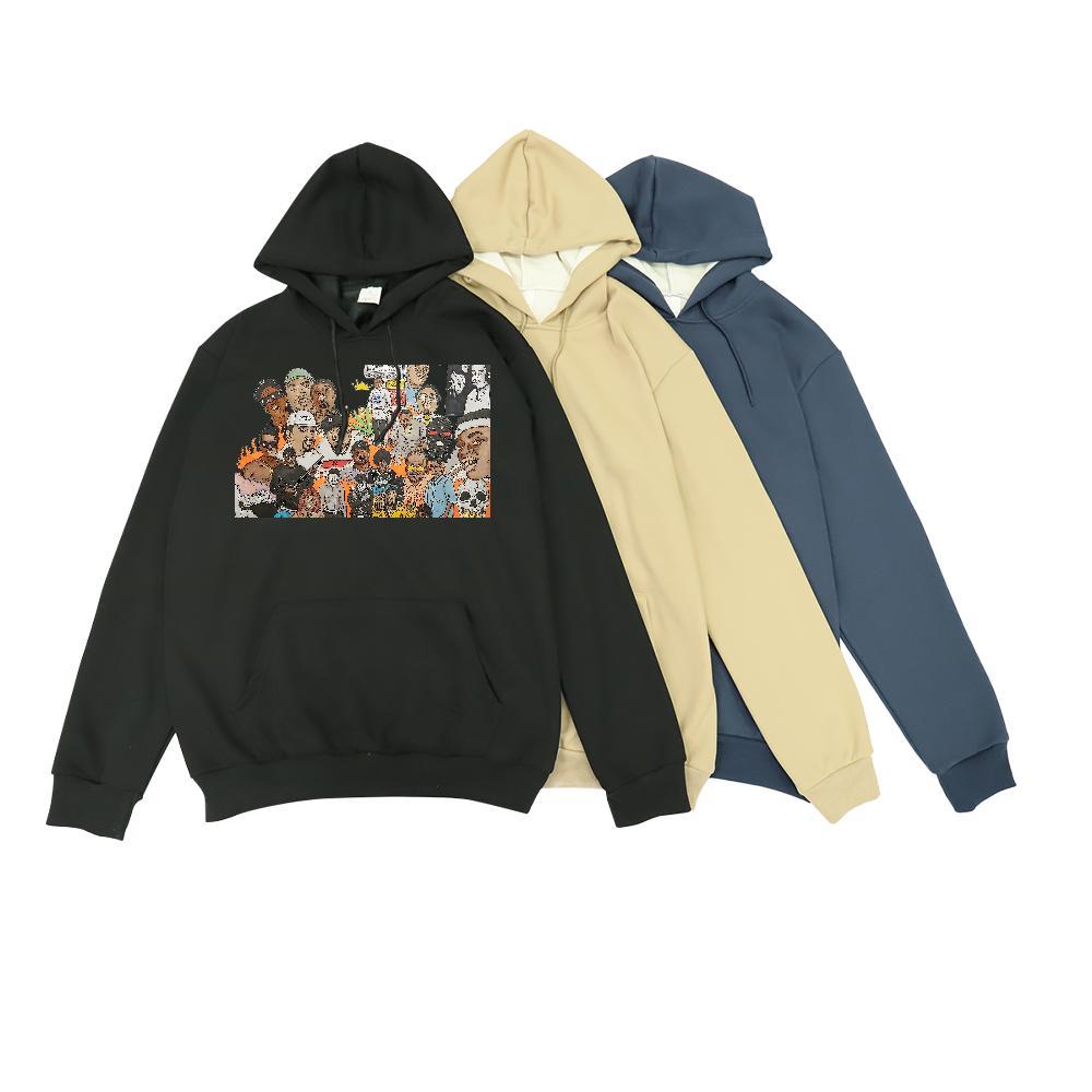 Brand Man Hoodie Hooded Collar Breathable Wholesale Men's Hooded Sweatshirt Custom Printed Tops Hoody Anime Printing Street Thick Fleece