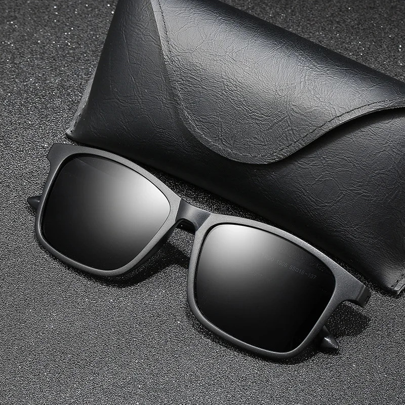 Men Polarized Sunglasses Fashion Vintage Square Light TR90 Driving Fishing Xmas Easter Christmas party Gif UV400 Eyewear 241007