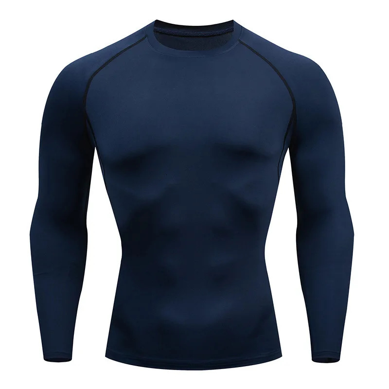 Men Sport T-shirt Quick Dry Bodybuilding Running Shirt Long Sleeve Compression Top Gym T Shirt Men Fitness Tight Rashgard 241017