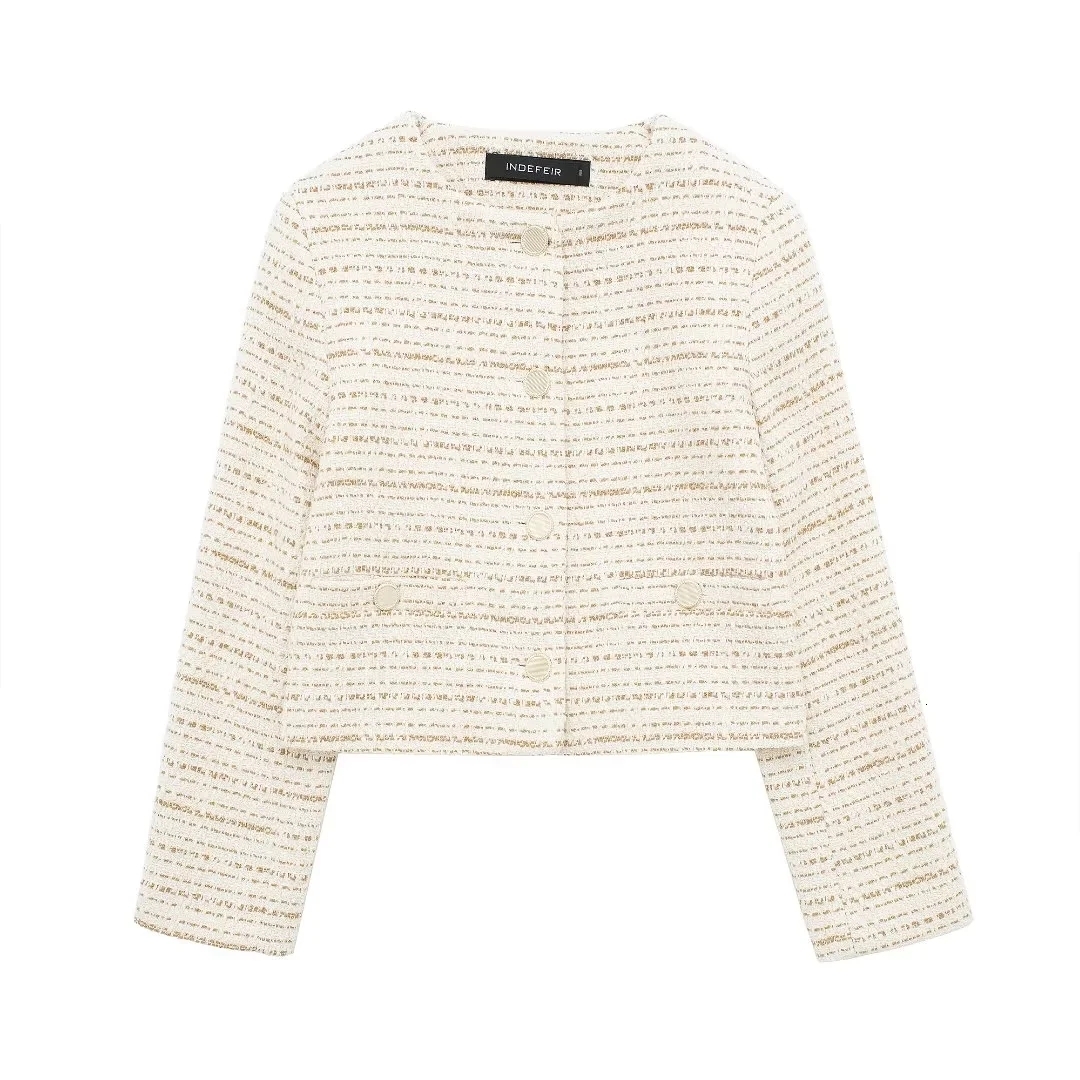 Blazers Women's Jackets Coat With Button Long Sleeve Cropped Top Elegant Fashion 2024 Inszartrafs Outwear Chaquetas Para Mujeres