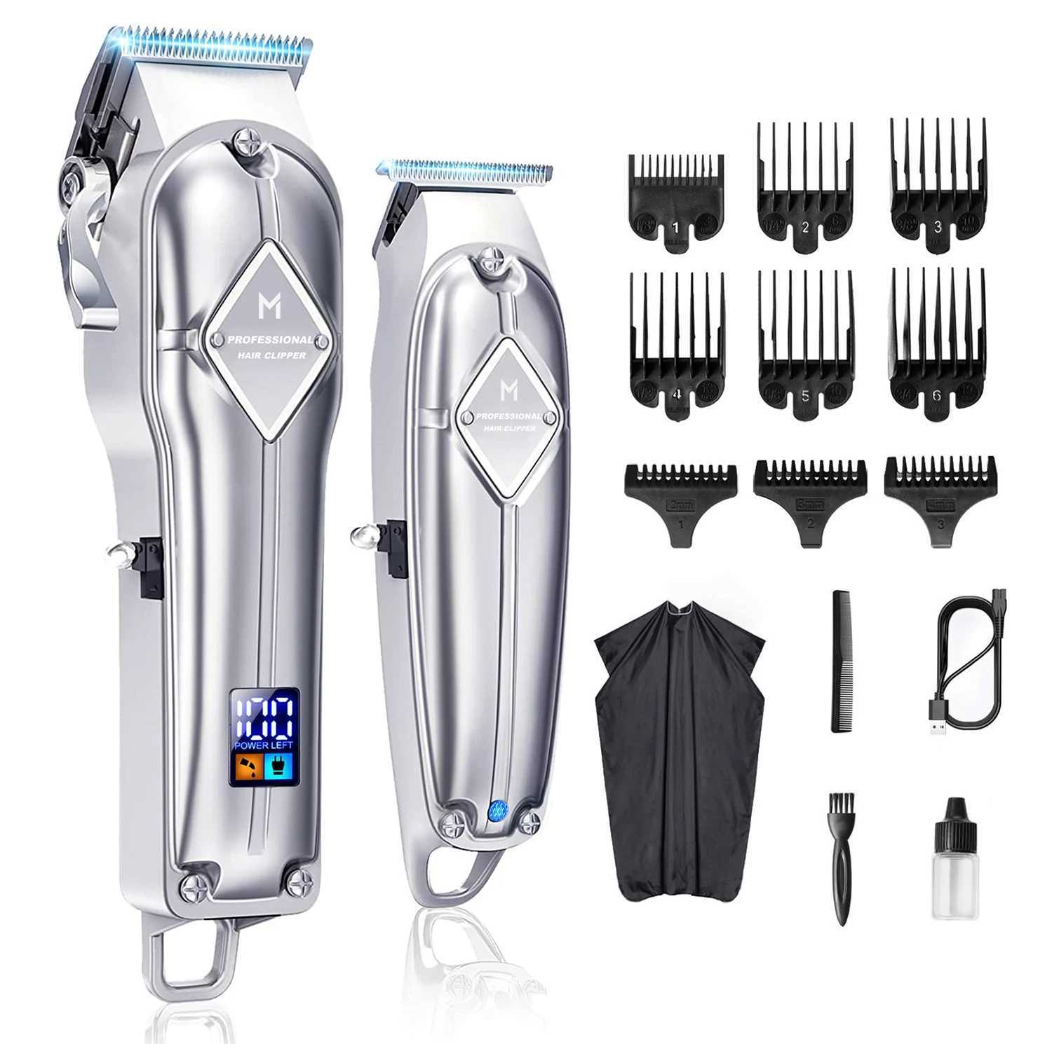 Mens unlimited hair cutting professional hair cutting kit beard trimmer hair clipper cordless closed T-shaped blade trimmer W241017