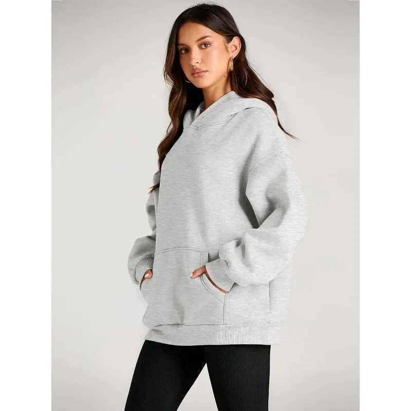 Trendy Queen Womens Oversized Hoodies Fleece Sweatshirts Long Sleeve Sweaters Pullover Fall Outfits with PocketX241016
