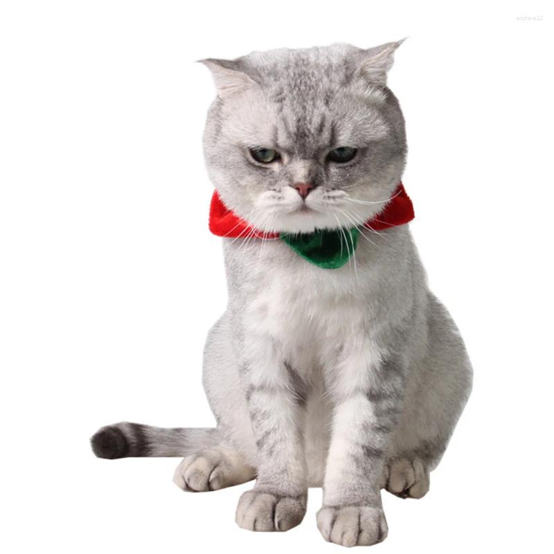Dog Collars Christmas Red Green ing Neck Adjustable Circle wer Pet Collar Dress Necktie Decoration