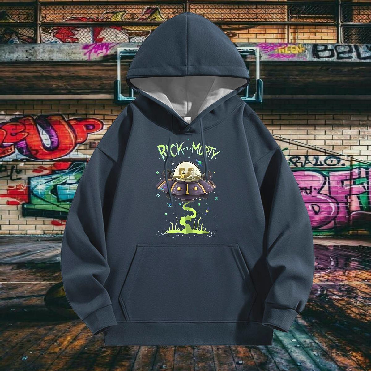 DIY Customized Hoodie Men Hooded Collar Classic Couples Hoodie Outdoor Top Hoodie Black Oversized 350g Cotton