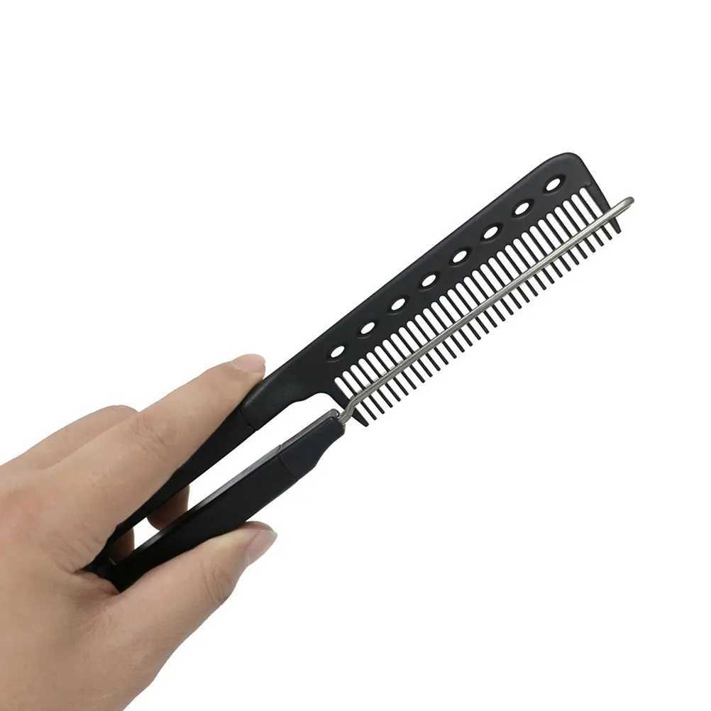 Professional Hair Ironing Brush Hairdressing Tool Hair Comb Men Wet And Dry Hair Flat Iron Comb Flat Styling Comb StraighteningXJ241016