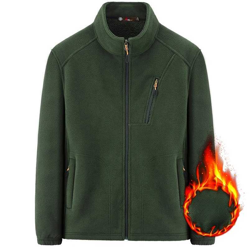 Mens Thermal Jacket 2024 Autumn and Winter New Solid Color Multi-Pocket Casual Outdoor Sports Coat Mens Fleece Liner stormcoatXJ241017