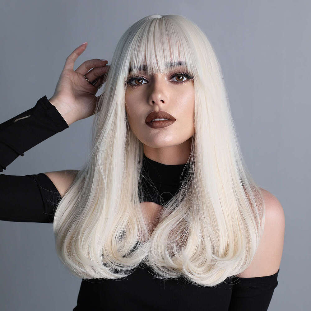 Fashionable Women's Color Long Hair Wool Curly Full Head Set Wig Cover