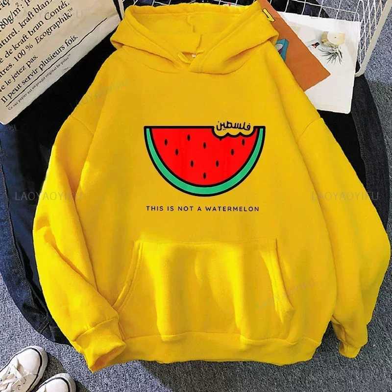 This Is Not A Watermelon Woman Graphic Thermal Hoodies Manga Autumn Winter Fleece Tracksuit Men Sweatshirt Long Sleeve PulloversX241016