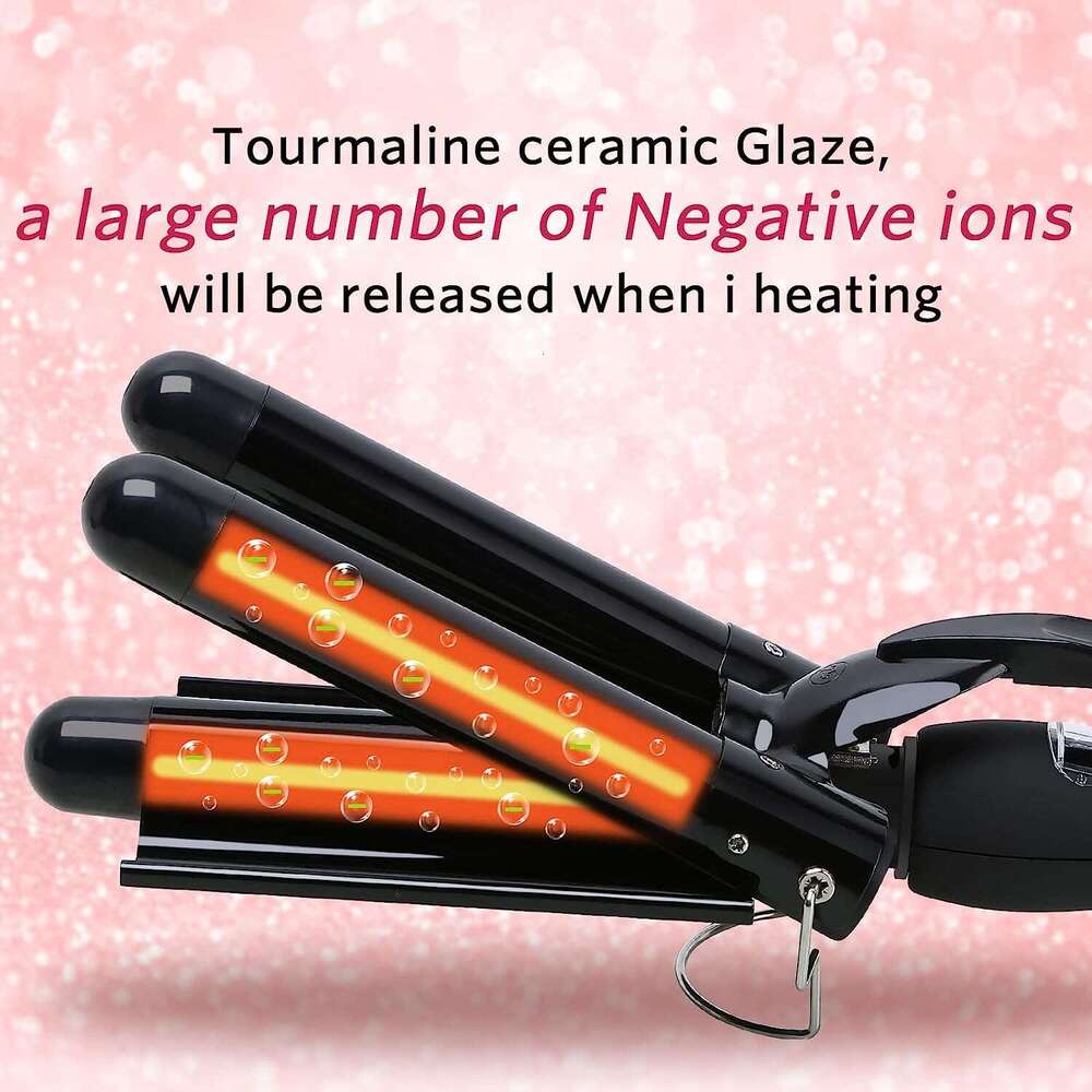 3 Barrel Wand Electric Professional Ceramic Hair Curler Roller Lcd Curg Iron Waver Fashion Styg Tools