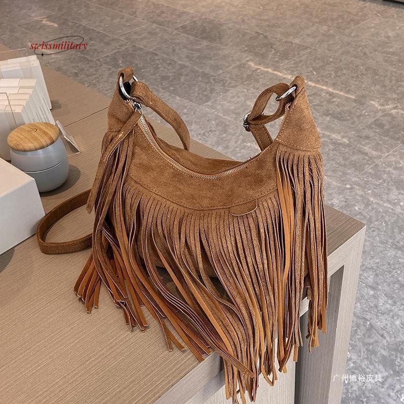 Brown Personalized Design 2024 Summer New Women's Bohemian Versatile Crossbody Bag #59 swissmilitary