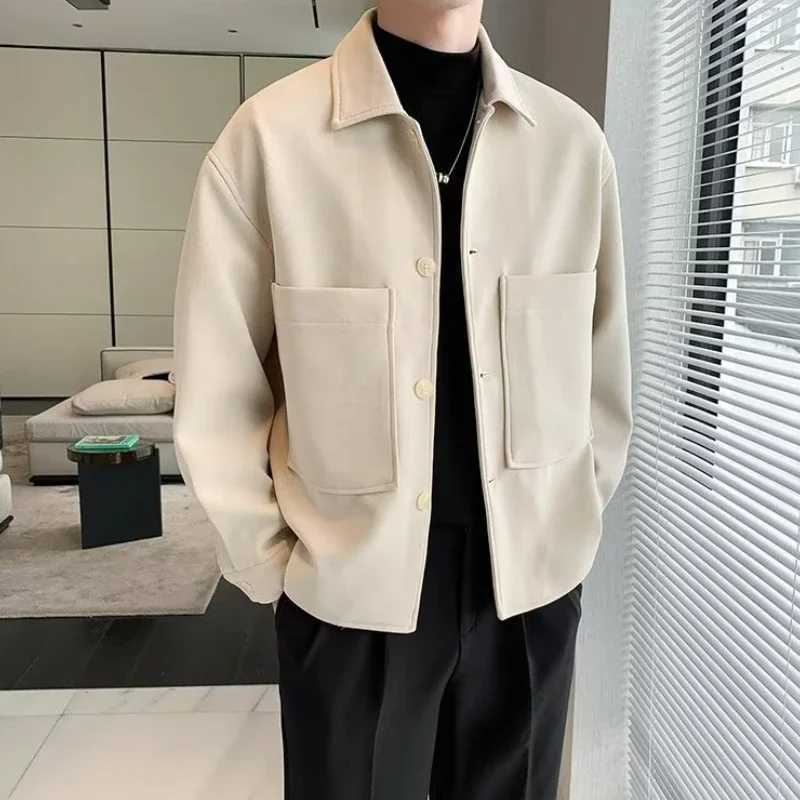 Mens casual outdoor clothing spring new clothing simple and fashionable products with large pockets fully matched fashion street clothing M241017