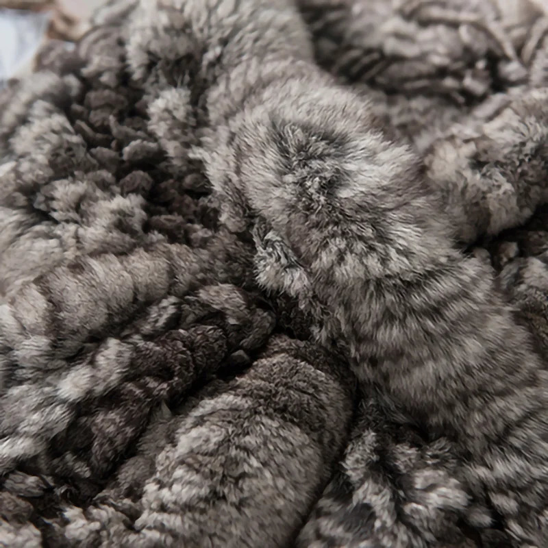 Womens winter scarf genuine Chinchilla fur soft and warm womens shawl S7722 241009