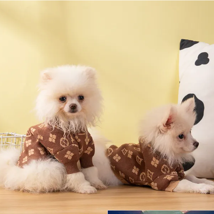 Luxury Designer dog Classic Clothes Dachshund Dog Sweaters For Small Dogs cat High Elasticity Soft And Comfortable Designer Pet Sweater Free Shipping