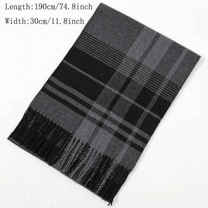 2024 New Classic Striped Plain Tassel Long Scarf suitable for unisex mature warm windproof neck scarves casual outdoor scarves with warp yarn X241017