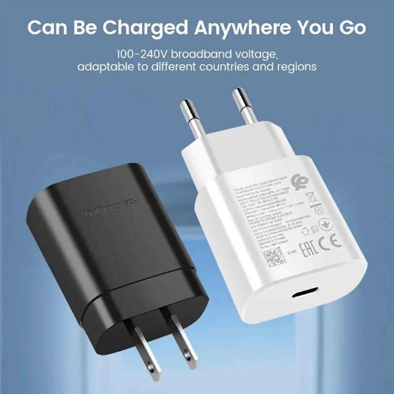 PD 25W Super Fast Charger Type C Fast Wall Charger USB-C Power Adapter EU/US Plug Fast Charging Block For iPhone Samsung Galaxy iPad