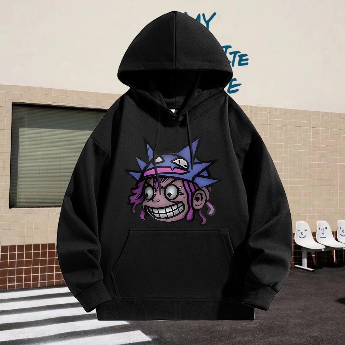 Factory Direct Hoodie Men Breathable Hooded Collar Comfortable Men's Hooded Sweatshirt Street wear Hip Hop Pullover Hoodie Skull 350g Cotton