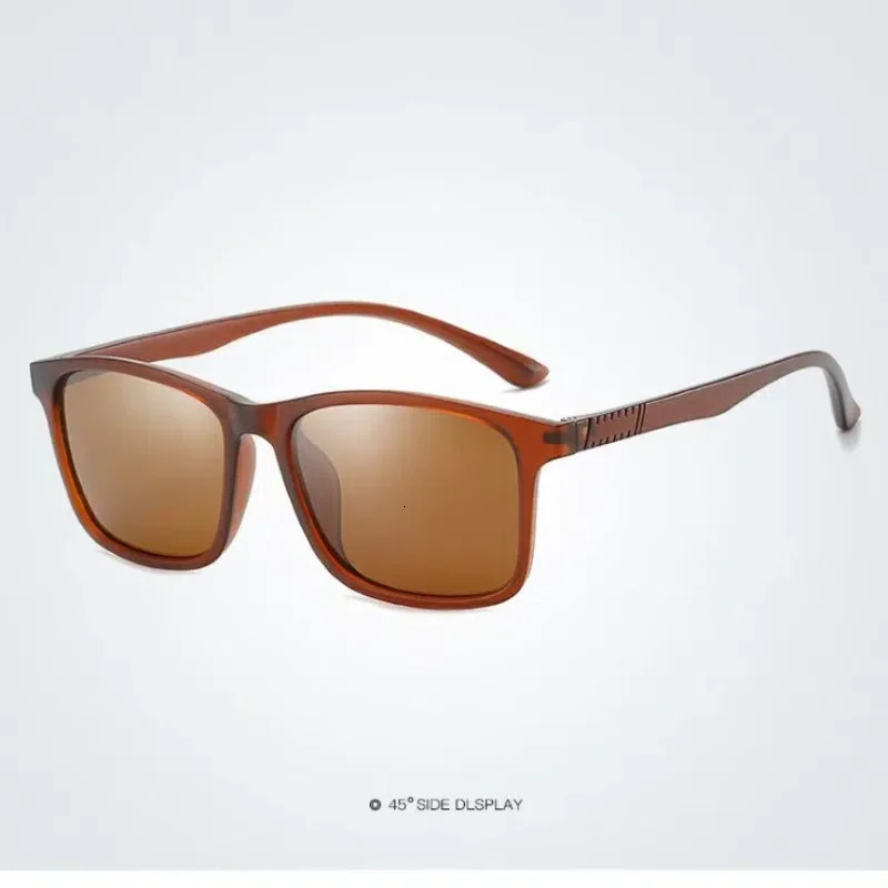 Men Polarized Sunglasses Fashion Vintage Square Light TR90 Driving Fishing Xmas Easter Christmas party Gif UV400 Eyewear 241007