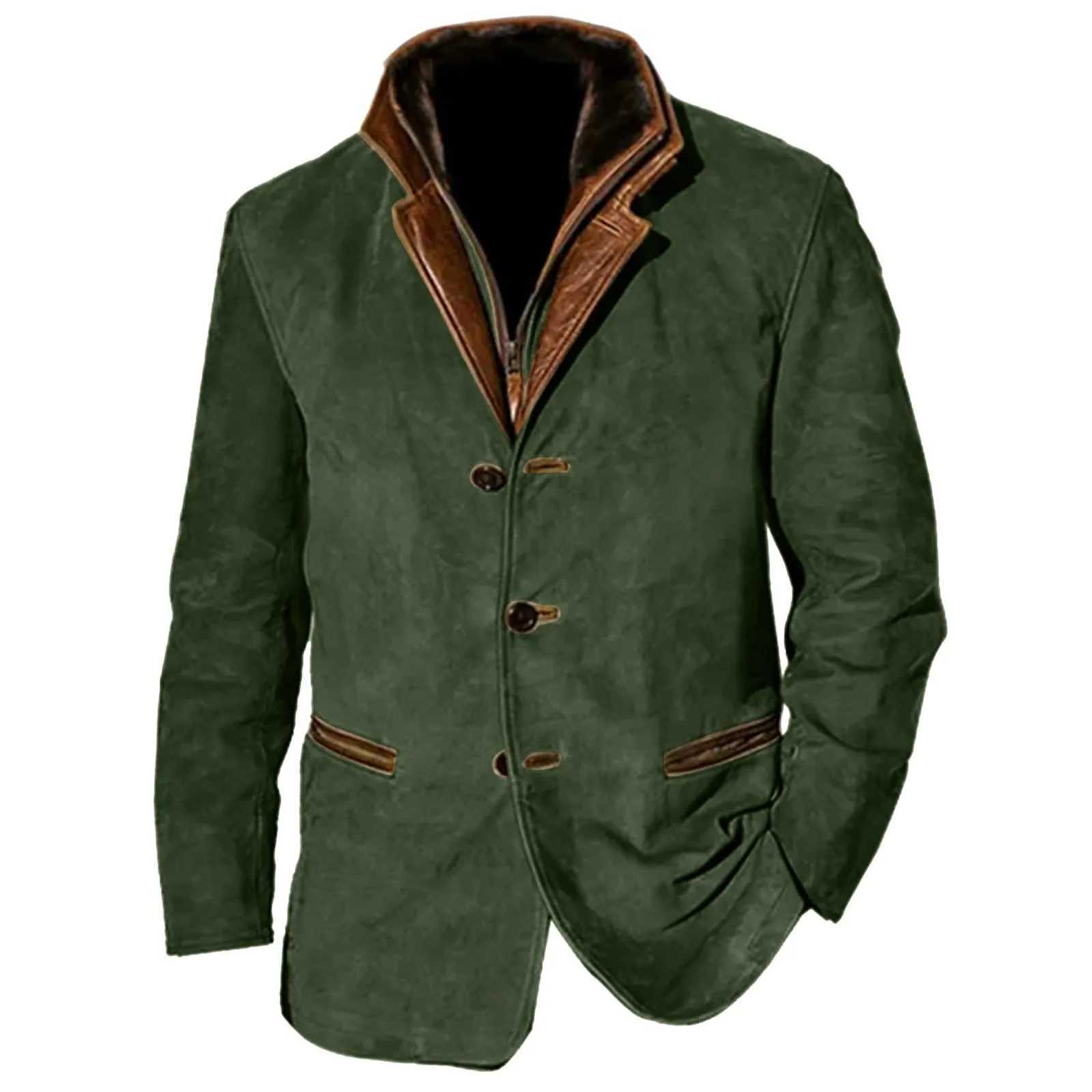 Men And Qomen Heavy Industry Vintage Work Retro Casual Men High Street Patchwork Color Windbreaker CoatsXJ241017