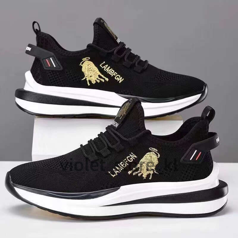 2022 Spring New Men's Sports Shoes Popular Flyknit Breathable Running Shoes Casual Men's Shoes Manufacturer Wholesale 2C0