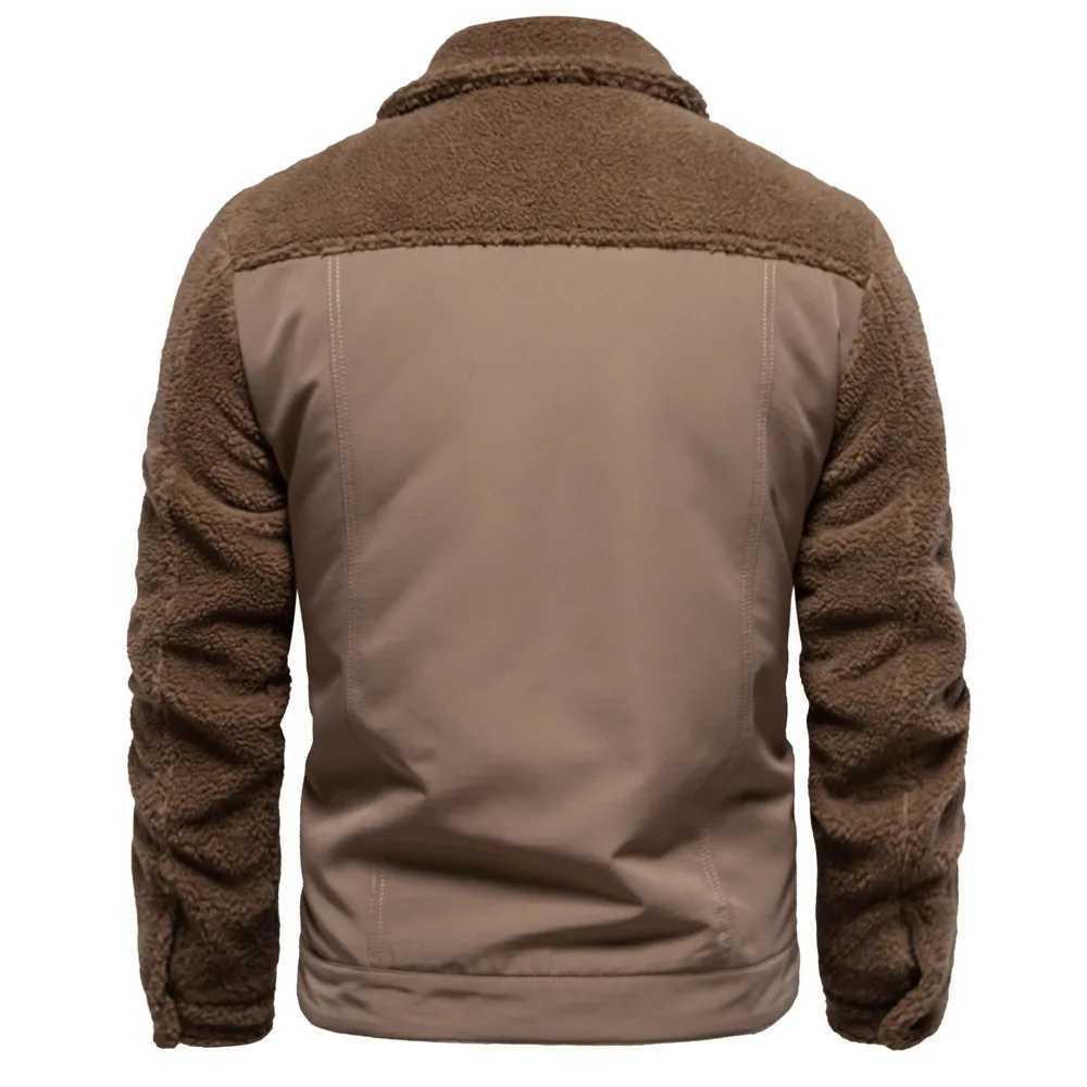2024 Autumn/Winter new mens patchwork jacket Casual high quality mens lamb wool jacketXJ241017