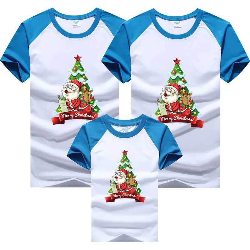 New Family Appearance Mom Dad Mom Daughter Son Christmas Tree New Years Cotton Sweater Set Family Matching Clothes W241015