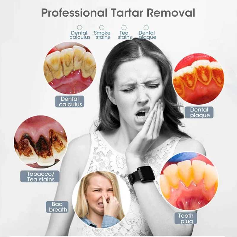 New Arrival 3-in-1 electric dental scale electric toothbrush portable oral care Tatar plaque removal ultrasonic cleaning teeth whitening kit G241017