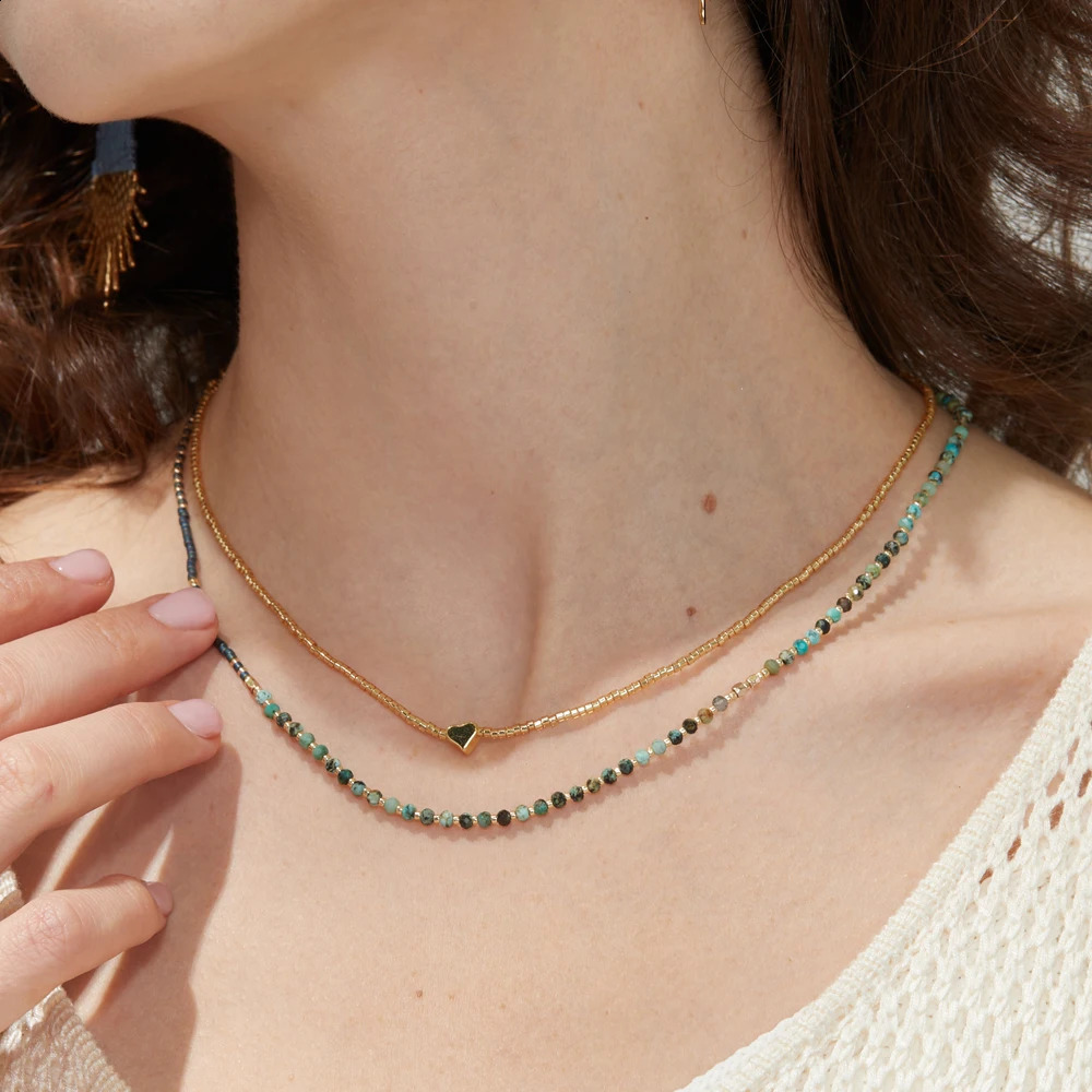 ZMZY Faceted Natural Stones Bead Necklace Fashion Miyuki Bead Necklace Womens Jewelry Party Gift 241017