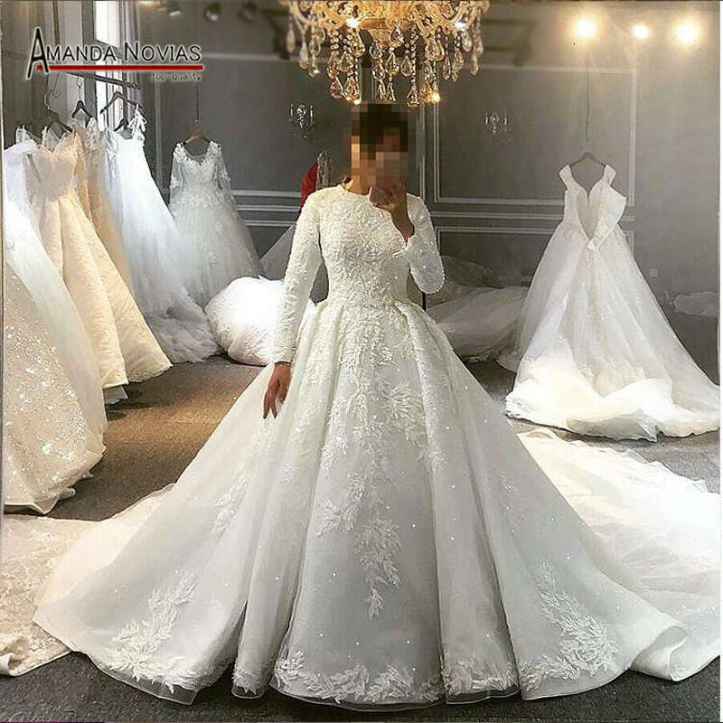 Cover Gown Full Wedding Dress For Muslim Girls