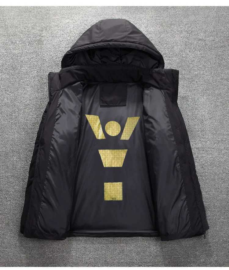 Mens winter down jacket with hood winter warm mens jacket casual autumn jacket stand up collar thick hat White Duck Park mens X241017