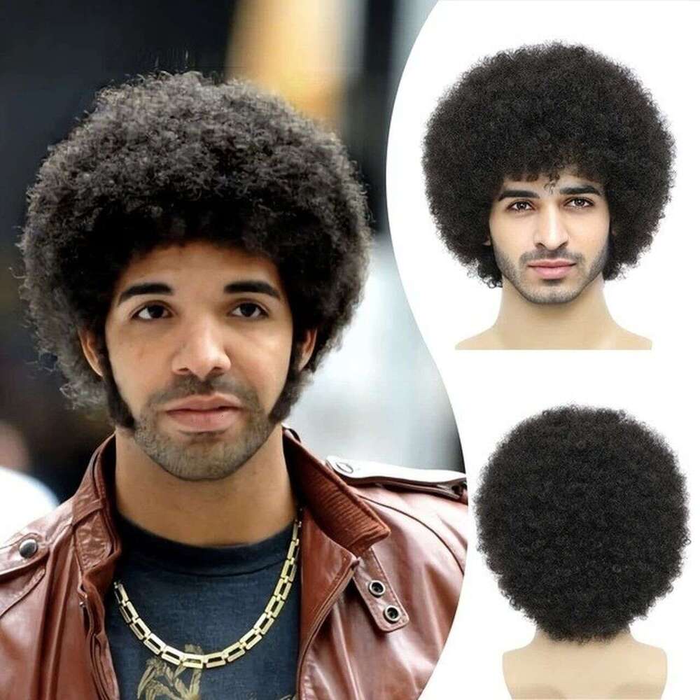 Wig, Small Roll, Explosive Head, Synthetic Hair Wigs, Men's Wig, Full Head Cover