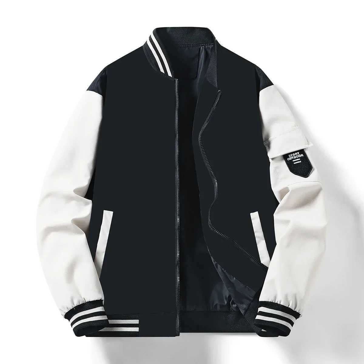 Baseball Jcakets Autumn Casual Man Slim Bomber Jacket Men Cargo Fashion Coat Long Sleeve Outwear Mens Clothing Top Windbreaker X241017