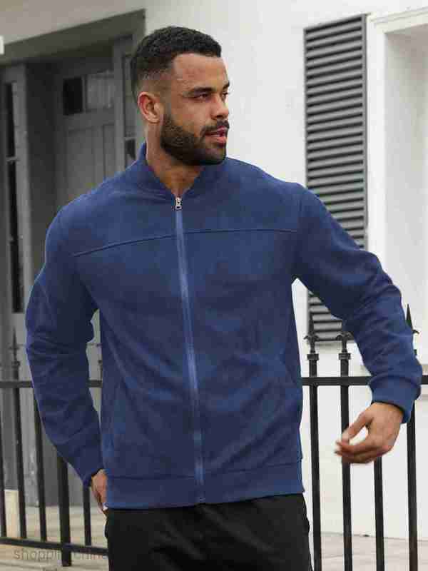 Men's Jackets Coats new men's fashion casual suede hoodie jacket
