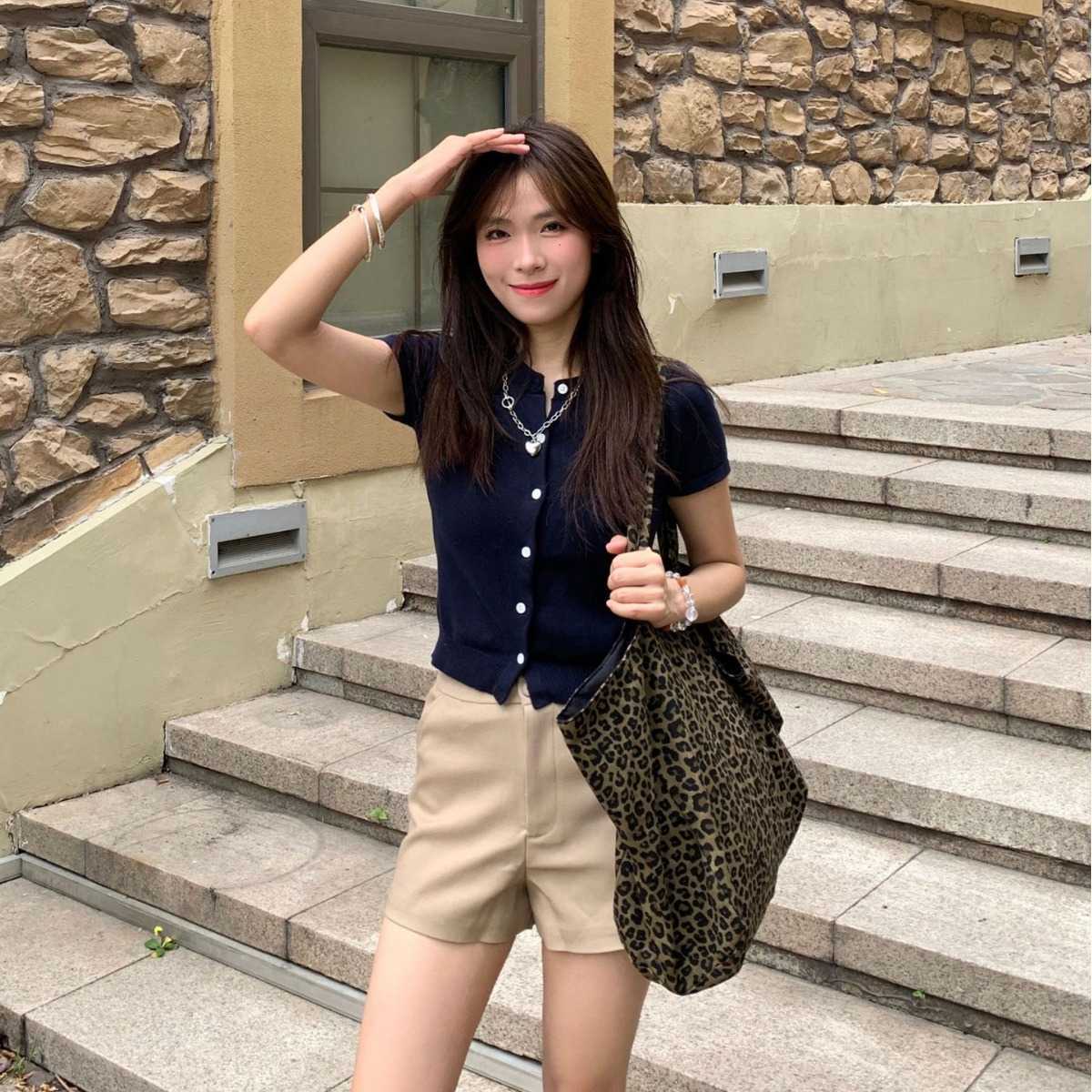 CMM ins relaxed large bag leopard print versatile canvas bag large capacity shopping bag shoulder bag women 241015