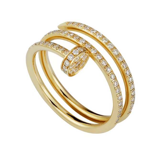 Designer Love Ring Luxury Nail Rings For Women Men Titanium Steel Alloy Gold-Plated Process Fashion Wed Ring Accessories