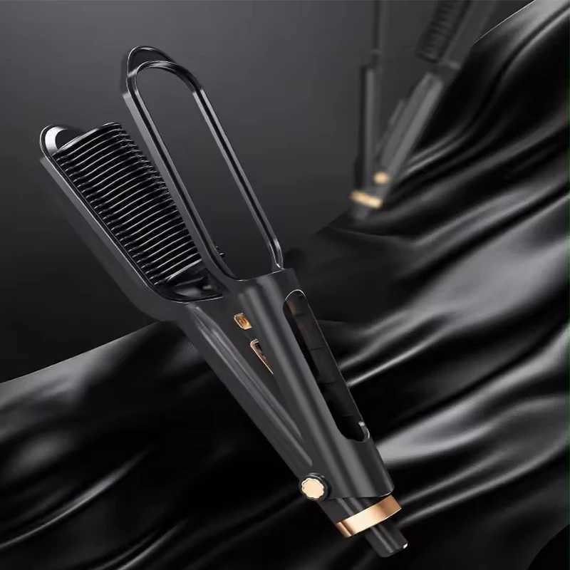 Portable Negative Ions Ceramic Curling Iron Beard Hair Straightening Comb Water Wave Hair Styler Tool Hair Straightener BrushXJ241016