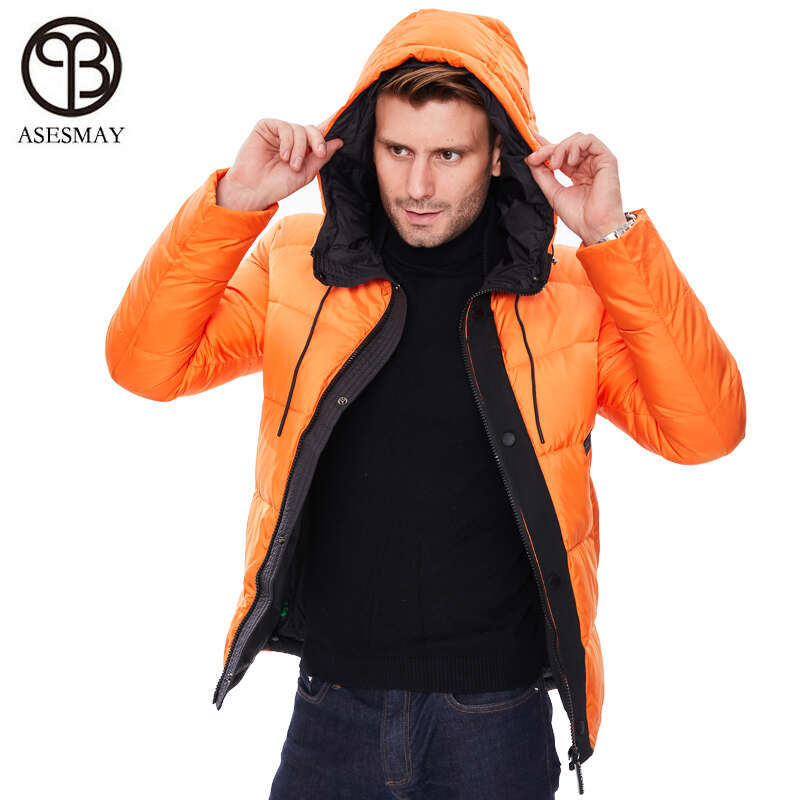 2024 Men Jacket Padded Parkas Thickening Warm European Size Minus Degree -35 Hooded Men Winter Coat Goose Feather Jackets