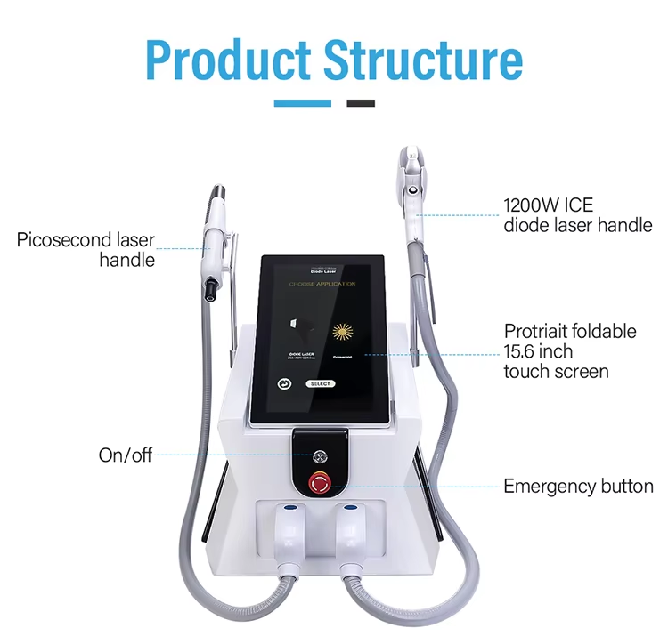 Portable diode laser hair removal & picosecond laser tattoo removal machine professional