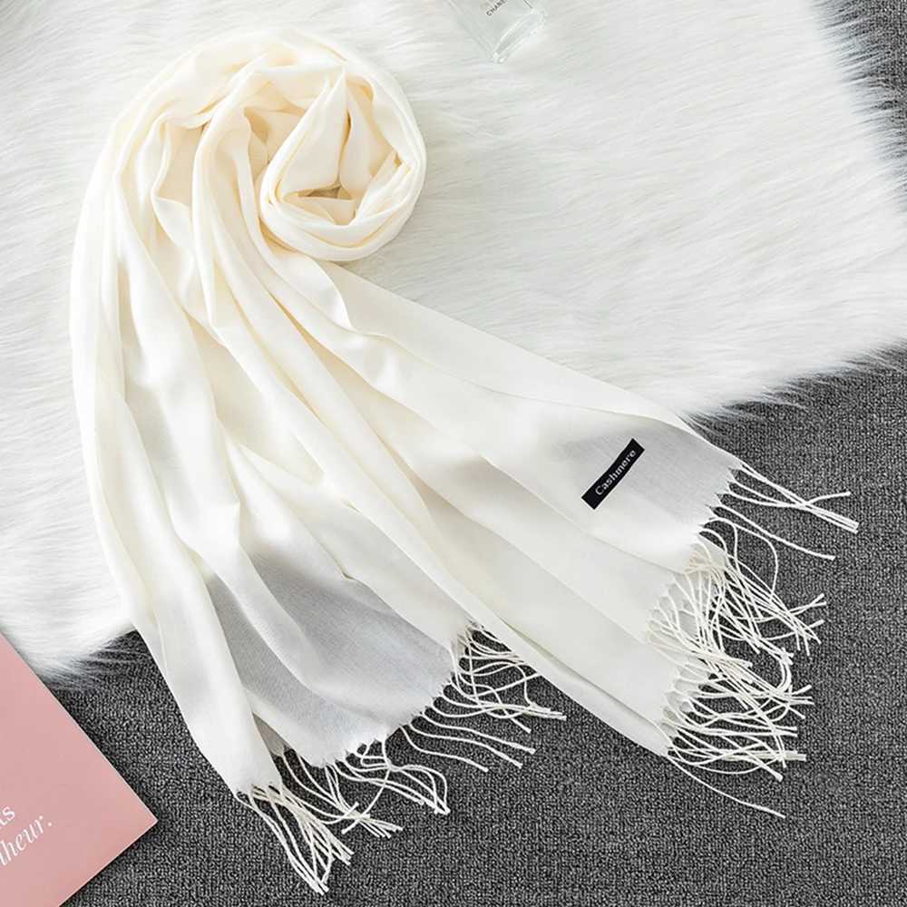 Fashion Solid Scarf Warm Cashmere Soft Winter Warm Scarf Headscarf Fem Long Strap Shawl Bag Bandana Foard 2022 Echape X241017